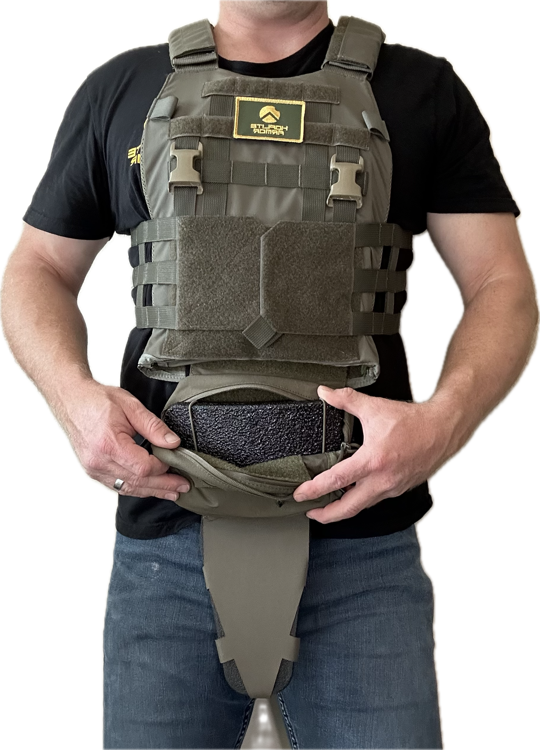 Hoplite Dangler Body Armor Plate & Carrier Combo- Level III+ Hoplite Dangler Body Armor Plate & Carrier Combo- Level III+